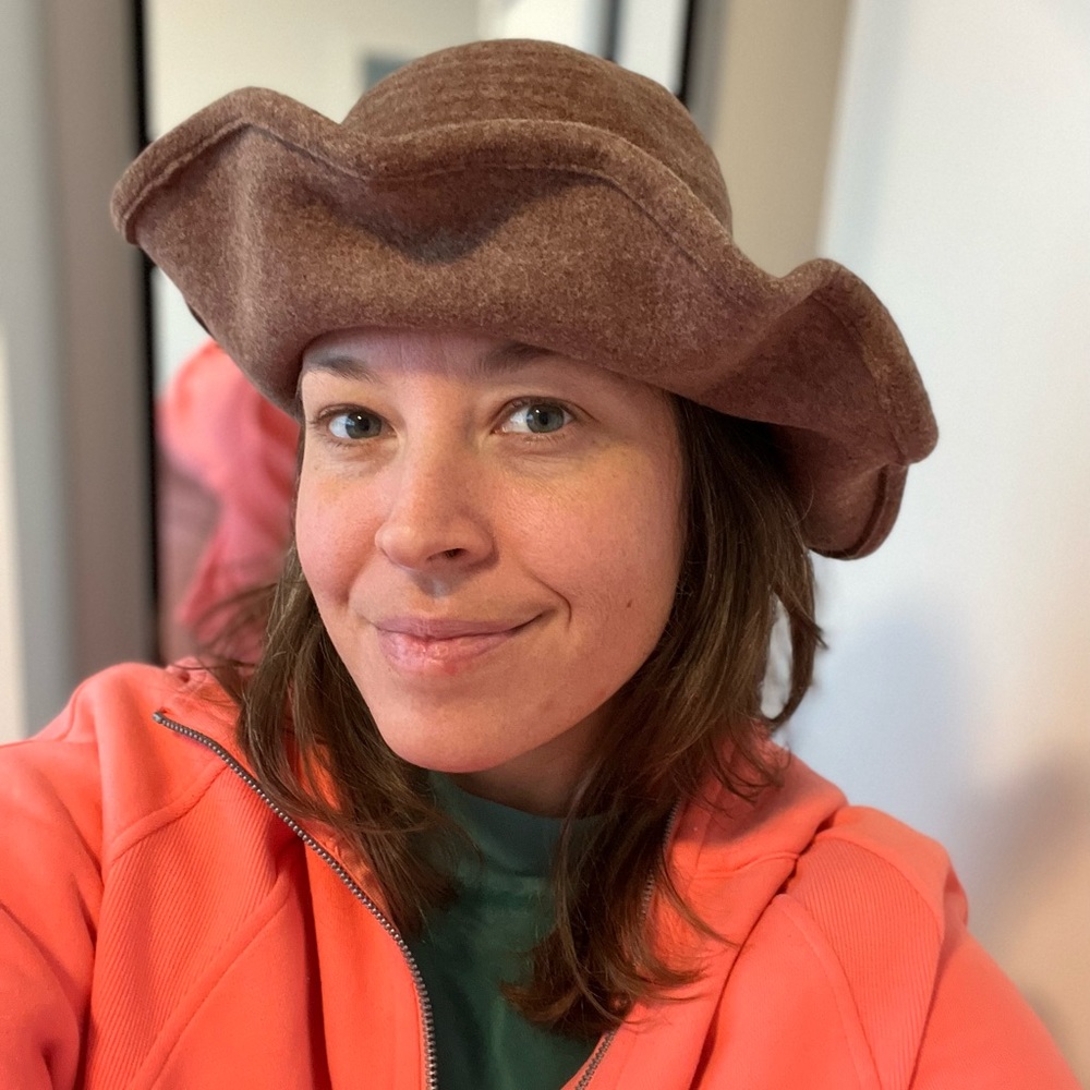 Elvis Pompilio Wire Brimmed Wool Cloche Hat